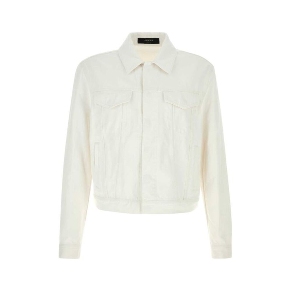 Gucci Men White Denim Jacket
